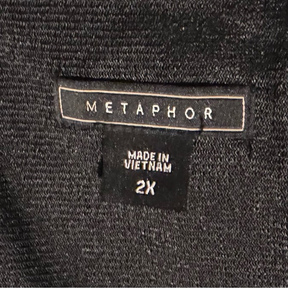 Metaphor Women’s knitted Dress Sleeveless Black and White Chevron Size 2X - Picture 6 of 9